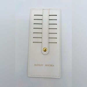 Badgley Mischka White Key & Card Holder